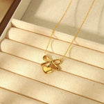 Load image into Gallery viewer, 18k Dainty Bow &amp; Heart Necklace
