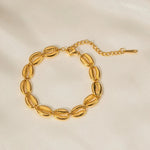 Load image into Gallery viewer, 18k Dainty Cowrie Shell Bracelet
