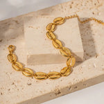 Load image into Gallery viewer, 18k Dainty Cowrie Shell Bracelet
