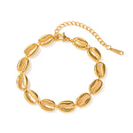 Load image into Gallery viewer, 18k Dainty Cowrie Shell Bracelet
