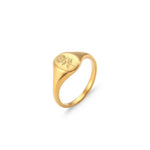 Load image into Gallery viewer, 18k Dainty Floral Signet Rings
