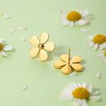 Load image into Gallery viewer, 18k Dainty Flower Earrings
