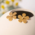 Load image into Gallery viewer, 18k Dainty Flower Earrings
