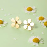 Load image into Gallery viewer, 18k Dainty Flower Earrings
