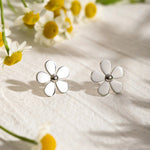 Load image into Gallery viewer, 18k Dainty Flower Earrings
