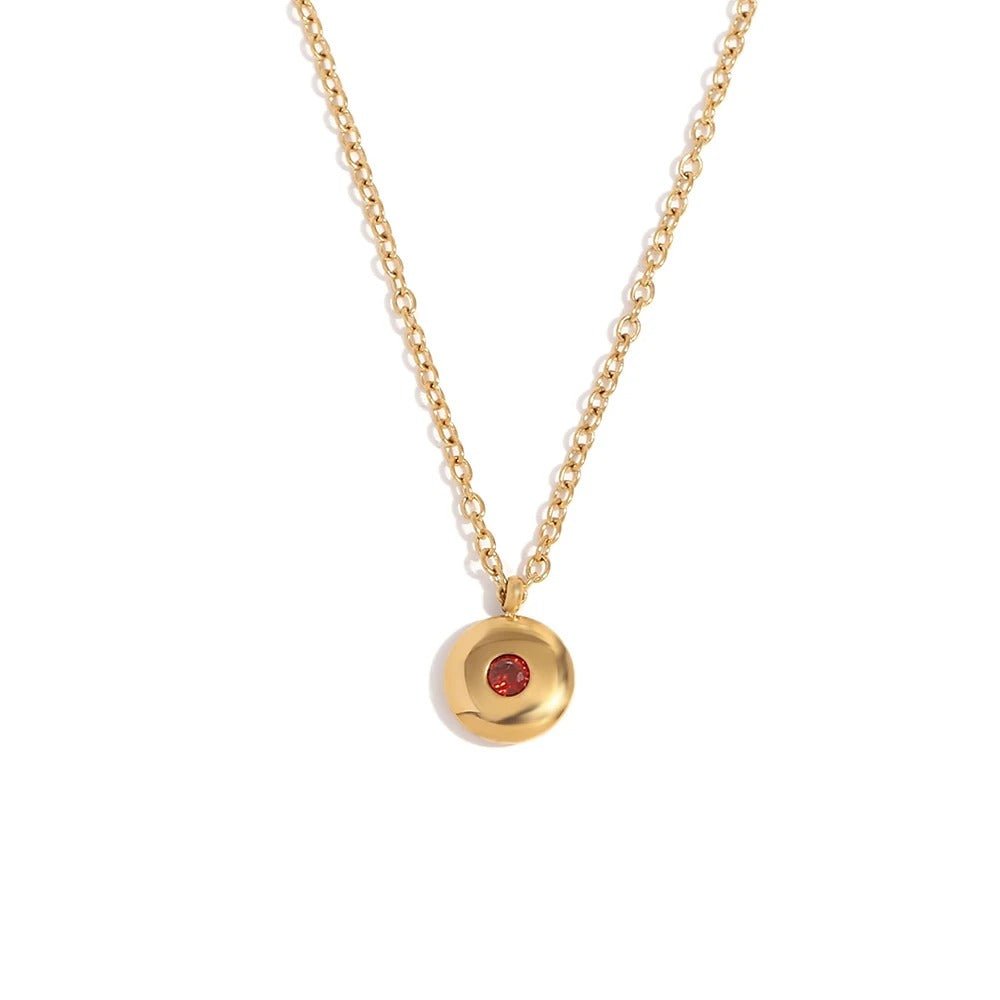 Dainty lunéa birthstone necklace
