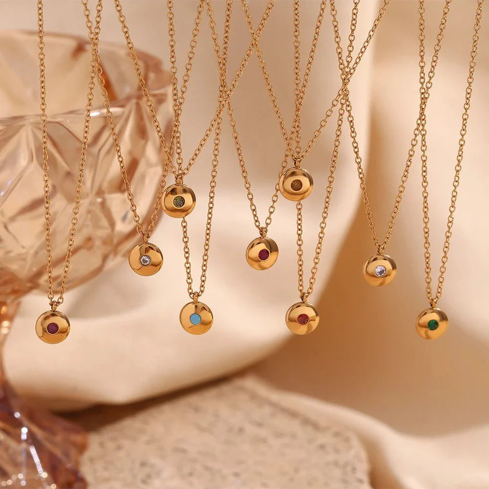 Dainty Lunéa Birthstone Necklace