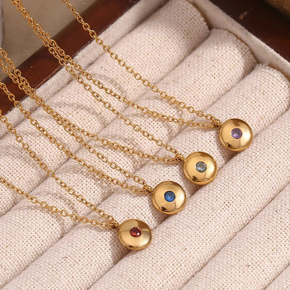 Dainty Lunéa Birthstone Necklace