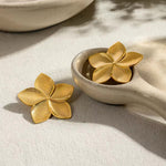 Load image into Gallery viewer, 18k Glamorous Gold Floral Stud Earrings &amp; Ring
