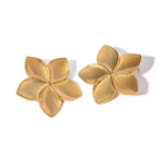 Load image into Gallery viewer, 18k Glamorous Gold Floral Stud Earrings &amp; Ring
