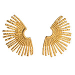 Load image into Gallery viewer, 18k Half Sunshine Dainty Earrings
