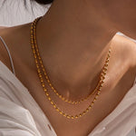 Load image into Gallery viewer, 18k Layered Gold Beaded Necklace
