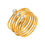 Load image into Gallery viewer, 18k Multi Layered Triple Diamond Rings
