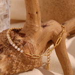 Load image into Gallery viewer, 18k Paperclip Chain Tennis Necklace, Bracelet, and Earrings
