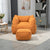 Durable High-Back Bean Bag Chair for Indoor and Outdoor Use in Orange