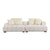 Accra 2-Seat Minimal Corduroy Sofa in Beige