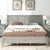 Gray Wooden Queen Size Platform Bed