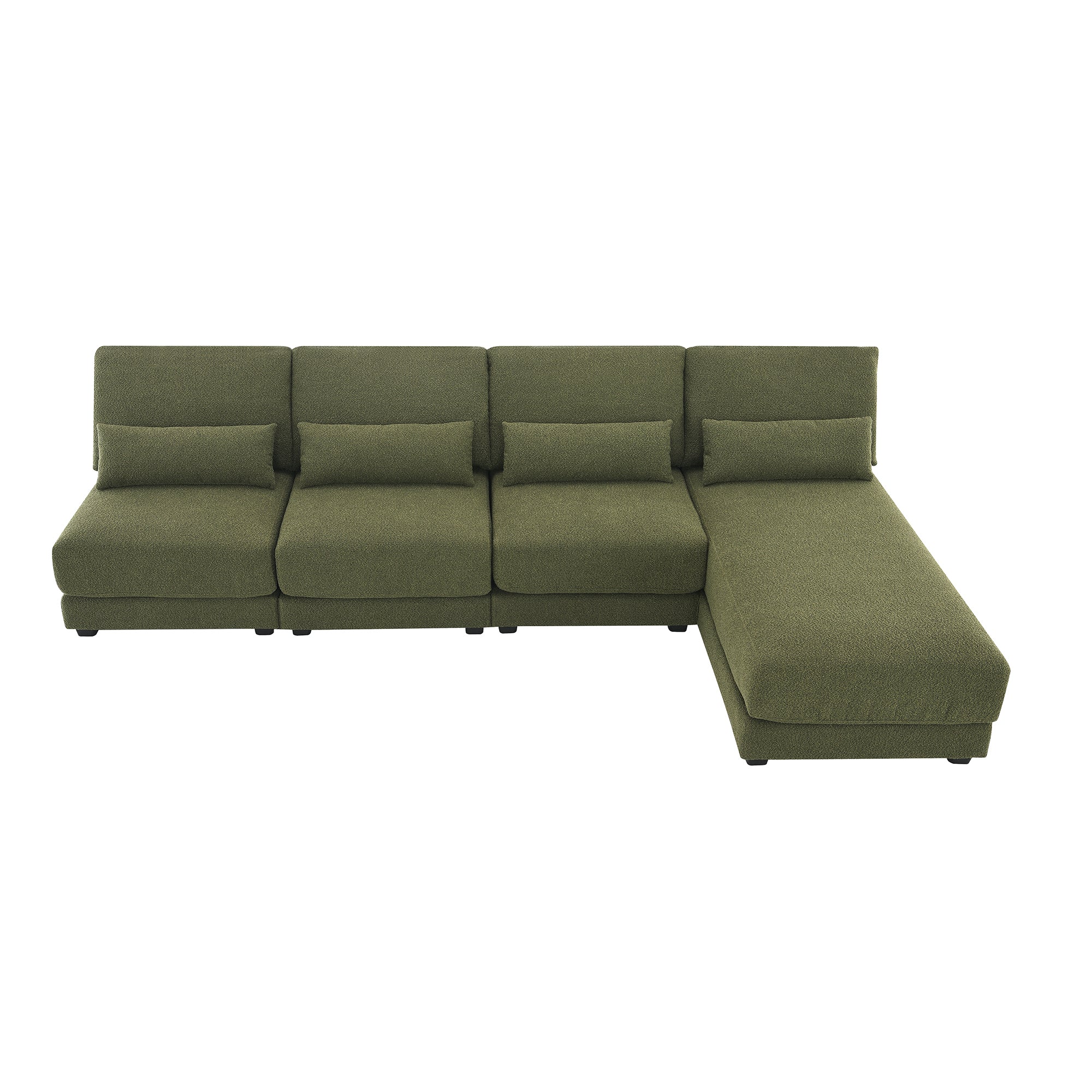 Meknes L-Shape Sofa in Green