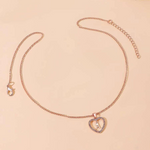Load image into Gallery viewer, Crystal Initial Heart Necklace Heart Initial Pendant Necklace
