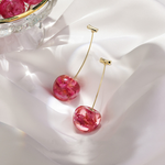 Load image into Gallery viewer, Dried Cherry Long Cherry Earrings
