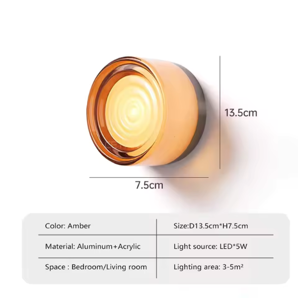 Minimal Jelly Jar &amp; Dimple Wall Sconce Light