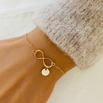 Load image into Gallery viewer, Dainty Infinite Initial Bracelet
