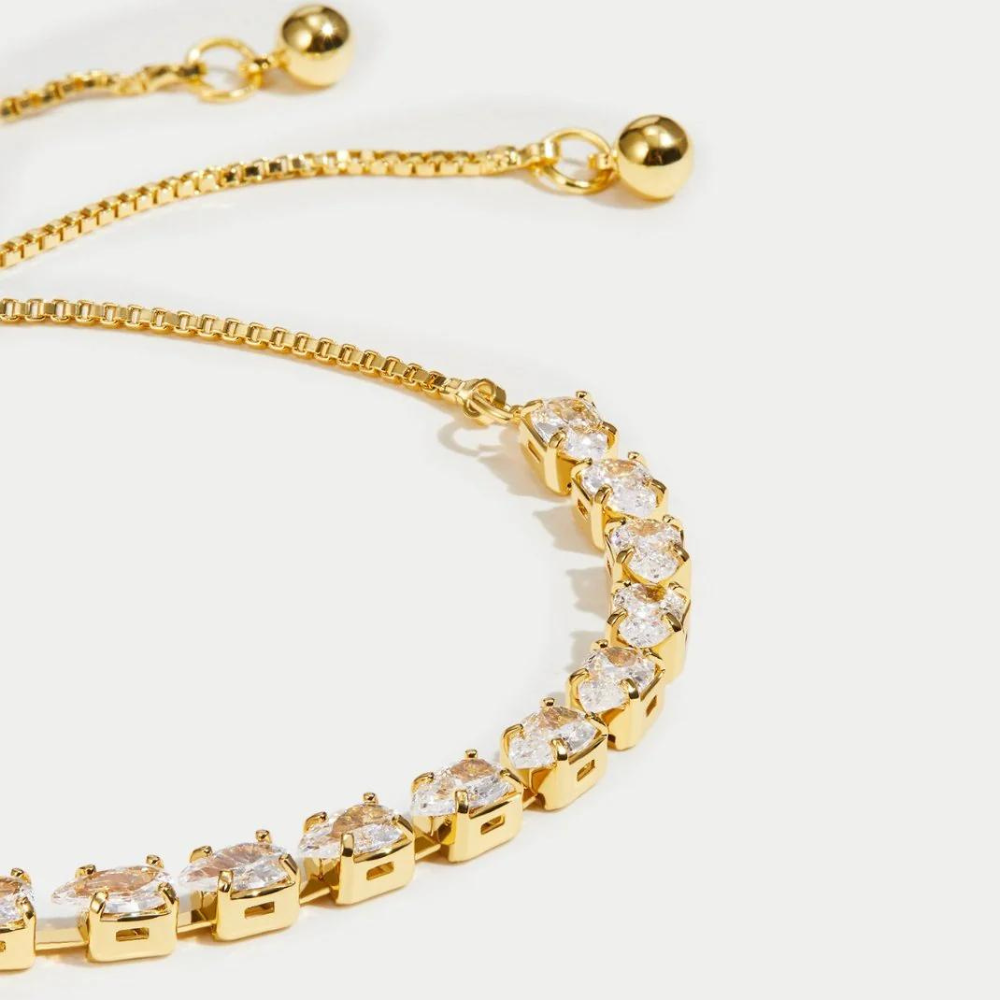 Gold Crystal Bracelet Adjustable Crystal Bracelet