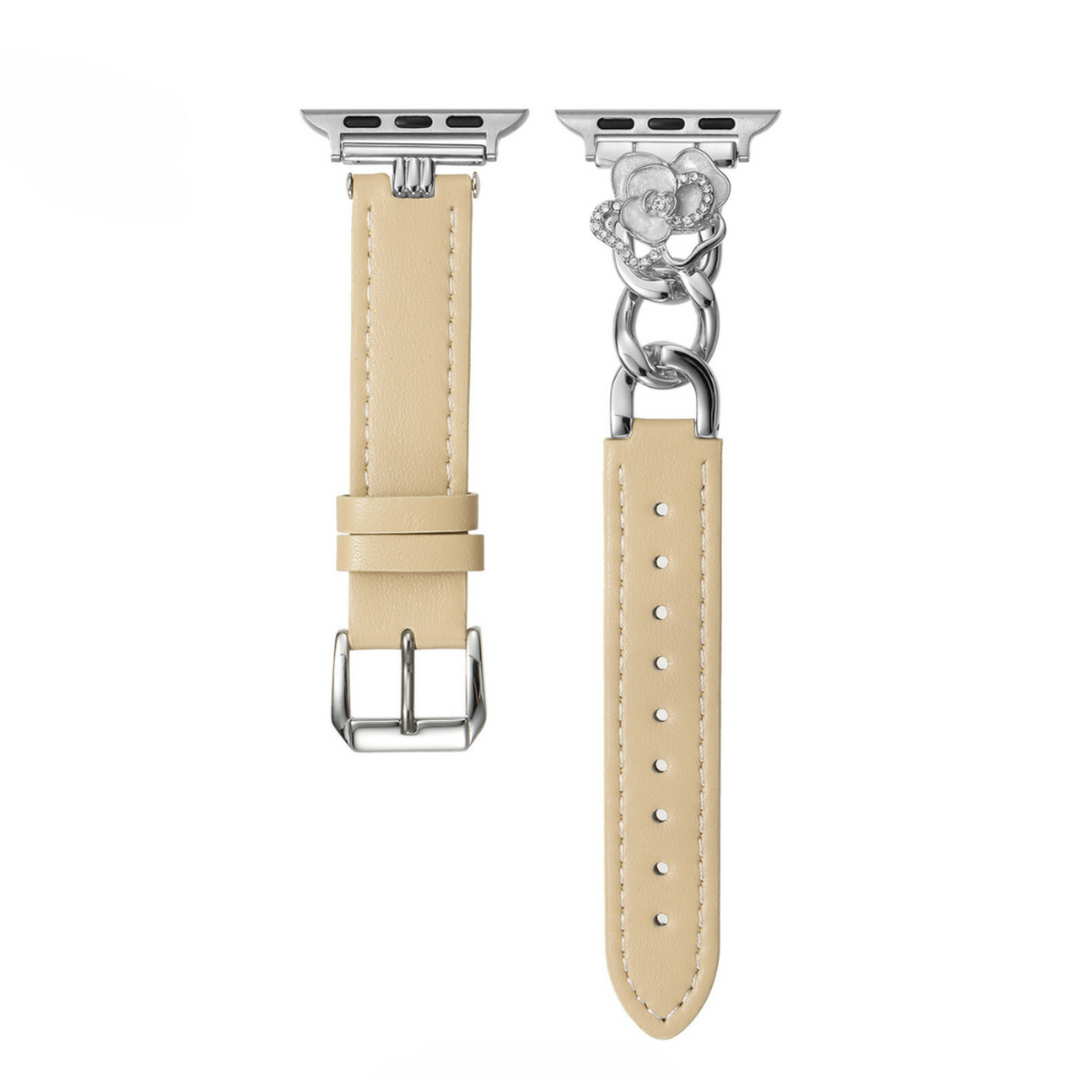 Bold Leather Chain Apple Watch Bands for Women