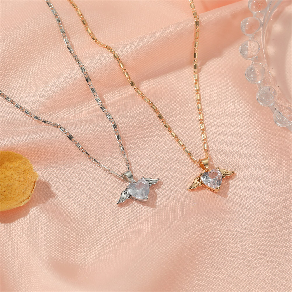 Love Wings Necklace Hearts & Wings Chain