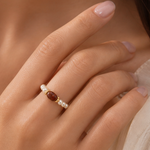 Load image into Gallery viewer, Boho Natural Stone &amp; Pearl Stretch Rings
