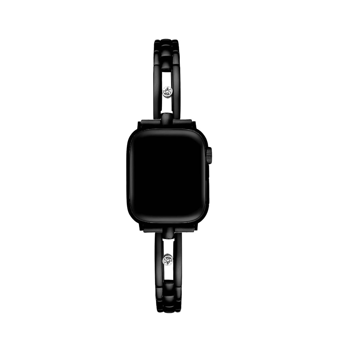 Sleek Metal Rhinestone Apple Watch Bands for Women