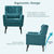 Modern Mid Century Accent Chair In Teal Chenille