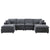 Montreal U-Shaped Modular Sofa in Grey