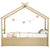 Natural Finish Twin House-Shaped Bed with Trundle