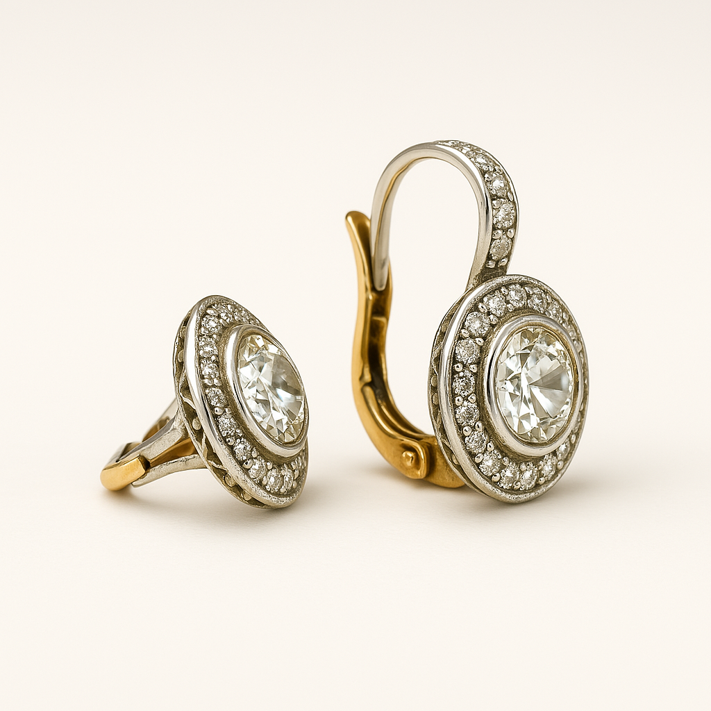 Elegant Zirconia Vintage Earrings in Silver