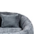 Gray Chenille Bean Shape 2-Seater Lazy Sofa