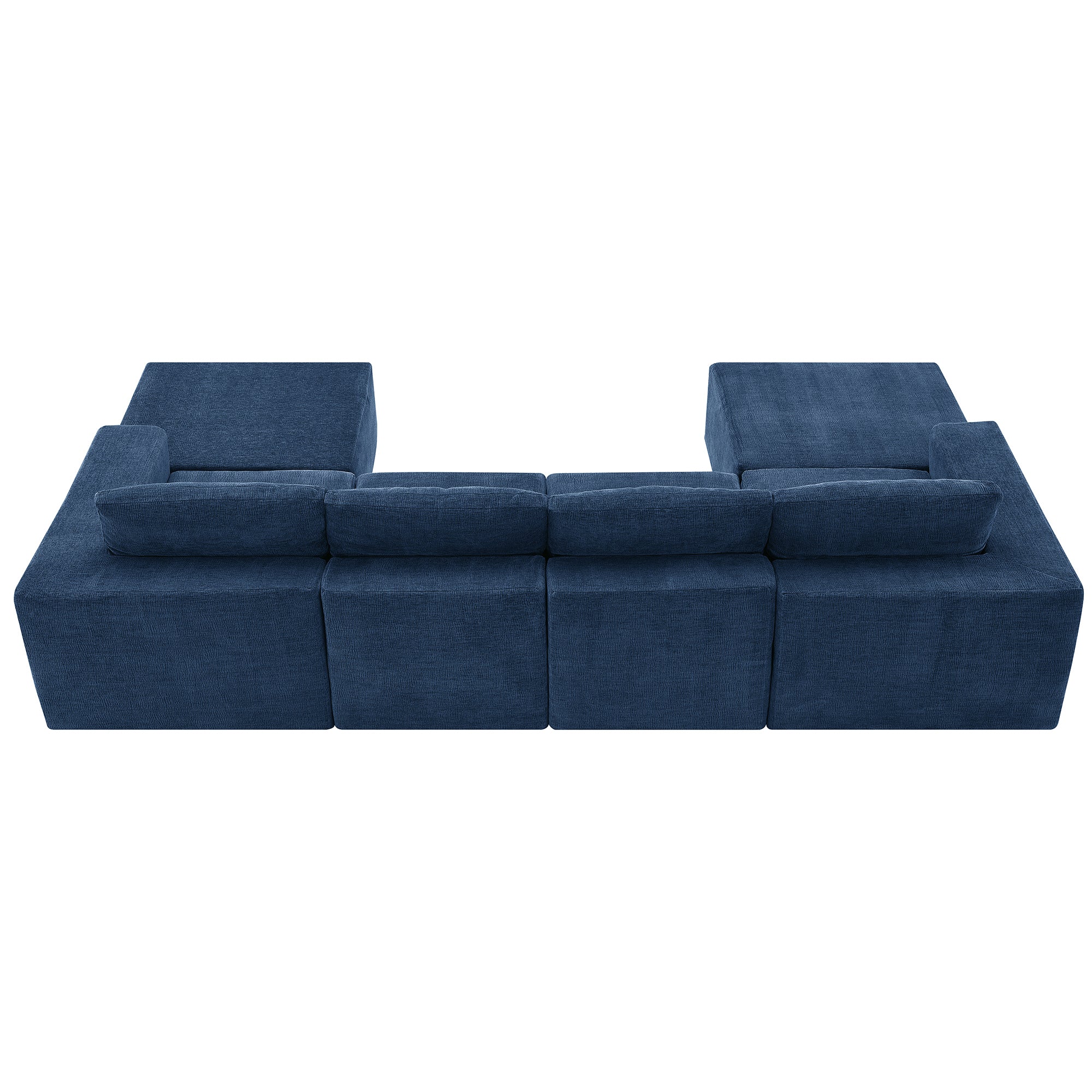 Tangier 6-Seat Modular U-Shaped Sofa in Navy