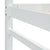 White Twin Size High Loft Bed with Inclined Ladder and Guardrails