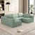 Kigoma 5-Seat Modular Sofa in Light Green