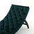 Teal Velvet Tufted Chaise Lounge