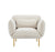 Oversized Beige Velveta Armchair