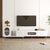 Wood Extendable TV Stand Rectangle Entertainment Center Media TV Console for Living Room Bedroom In White