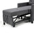 3-in-1 Dark Gray Convertible Futon Sofa Bed with Adjustable Backrest and Lumbar Pillow