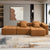 Maputo 4-Seat Modular Sofa in Burnt Orange Brown