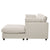 Spacious Beige Sectional Sofa with Adjustable Footrest and Deep Cushions