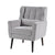 Modern Accent Chair - Stylish Chenille Armchair for Living Room, Gray Upholstered Comfort