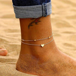 Load image into Gallery viewer, Mini Heart Anklet Double Layer Love Anklet
