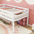 Twin Size Low Loft Bed with Slide, Ladder & Safety Guardrails in White