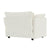 Comfy White Chenille Fabric Deep Single Seat Sofa Armchair With Toss Pillow