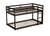 Twin Over Twin Loft Bed with Ladder in Espresso Brown